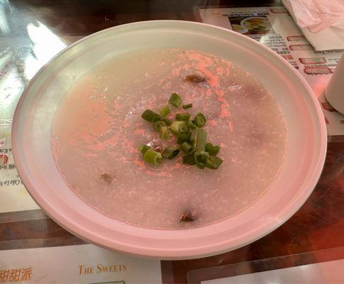 Pork and preserved eggs congee