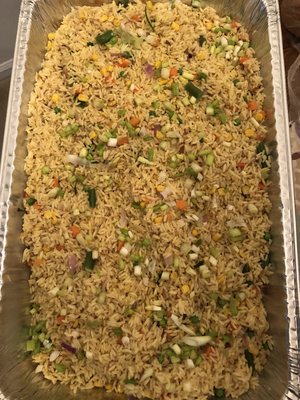 Vegetable fried rice with shrimp