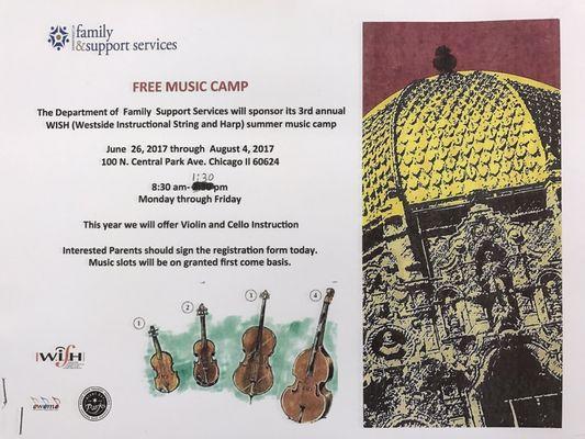 Free Music Camp! Sign Up Today!