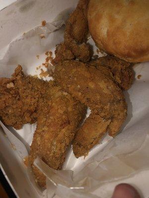 Spicy wings n a biscuit