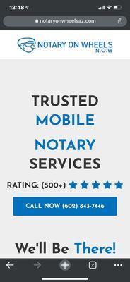 We are ALL MOBILE Notaries/Signing Agents- Professional and on time call us anytime of the day @ 602 843 7446!