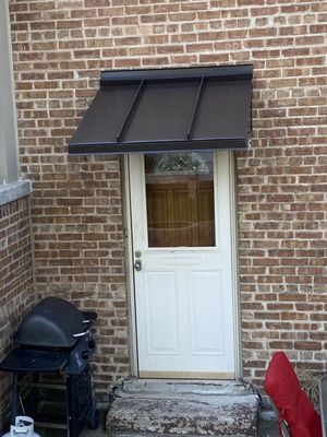 Modern standing seam awning