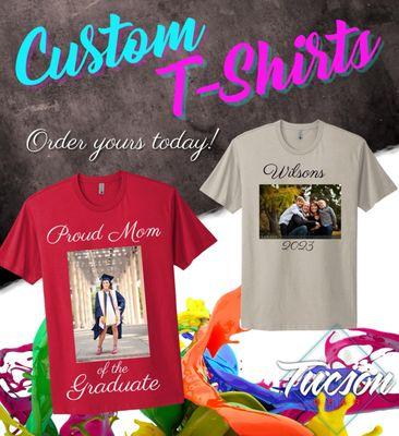 T-shirt printing services available! We turn your ideas into wearable art, offering personalized designs that make a statement!