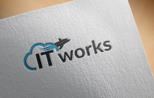 IT cloud as a service logo design