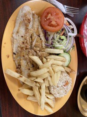 Grilled garlic fish.