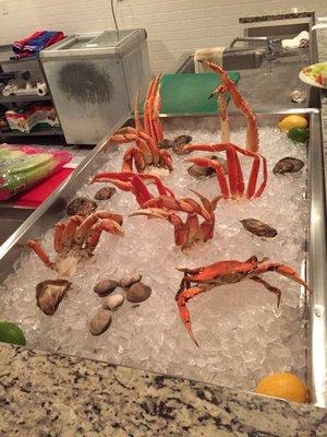 Crabs, Clams & Oysters Chillin' at the Raw Bar