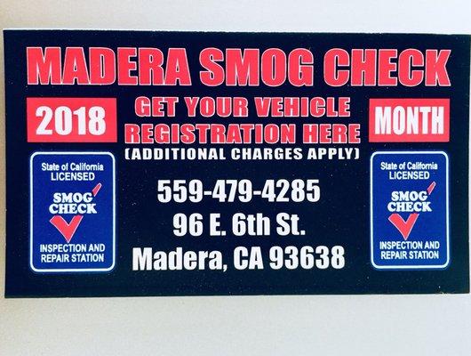 GET YOUR VEHICLE REGISTRATION AND STICKER HERE, WHY WAIT AT THE DMV