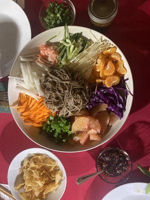 Yu Sheng Salad for Lunar New Year dinner