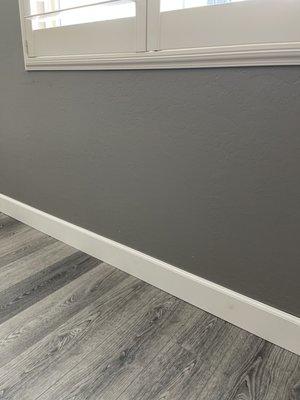 Vinyl Plank Flooring and new baseboards!