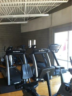 Cardio equipment. One of the treadmills has been broken for quite awhile. The rest works fine.