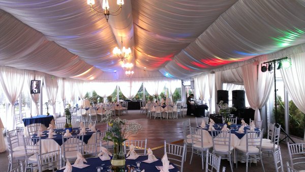 Reception set-up at the Wellshire Club House in Denver, Colorado.