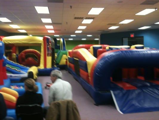 Bounce houses galore!