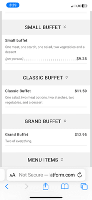 Buffet price online