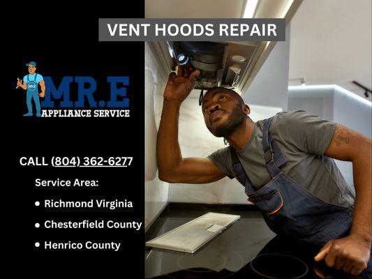 Professional Vent Hoods Repair Service by Mr. E Appliance Repair In Richmond VA