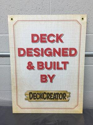 Mounted vinyl on foamcore for Deckcreator!