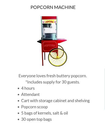 Popcorn machine rental