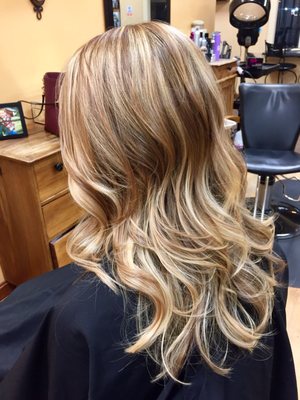 Blonde balayage highlights