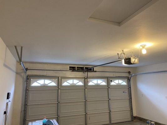 New drywall installation in garage and painted
(Storage access included)