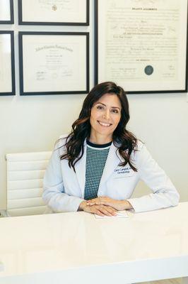 Board-certified dermatologist Dr Caren Campbell MD