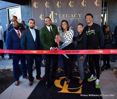 Business photo of the grand opening of the Legacy Center.