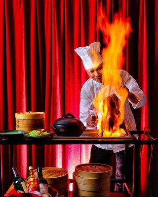 Flaming Peking Duck