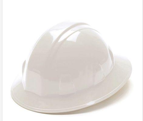 Pyramex Full Brim Hard Hat with 6-Point
Ratchet Suspension