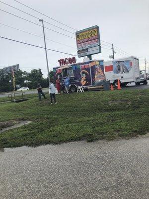 The front of the food truck