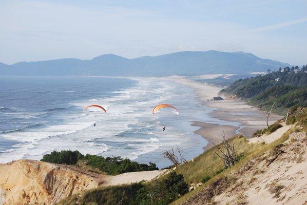 Hiking the dune in Pacific City on the Oregon Coast!