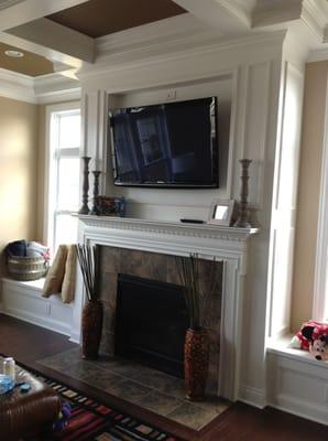 Fireplace mounting so clean, you'll never know we were there!