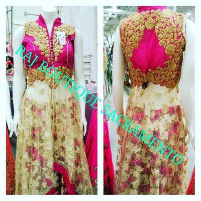 Flower long tail anarkali