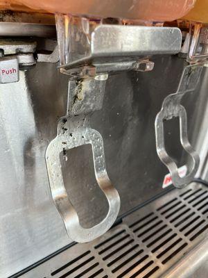 Mold on drink dispenser nossle