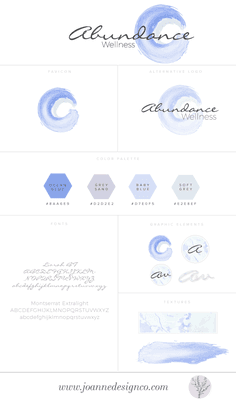 Abundance Wellness, LLC. finished branding style board and logo design for a client based in Denver, Co.