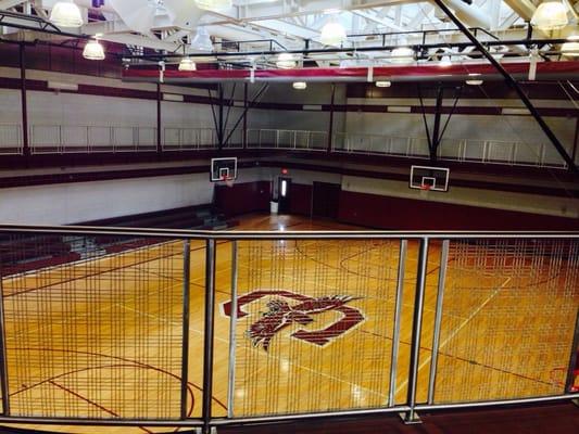 Beautiful gym in athletic facility.