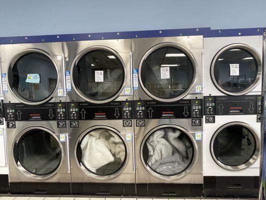 Connect Four with out of order dryers.