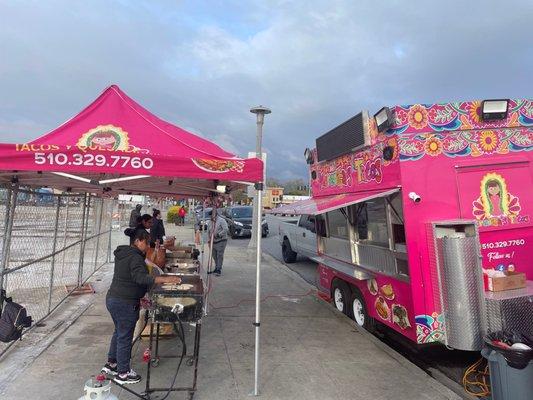 Making fresh tortillas and feeding fresh