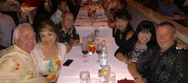 A beautiful evening with our friends at Eddie V's in la Jolla.