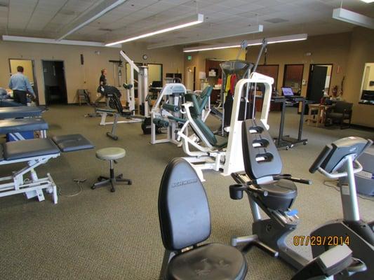 Our newly remodeled gym is quite large and provides plenty of room for patient treatments.