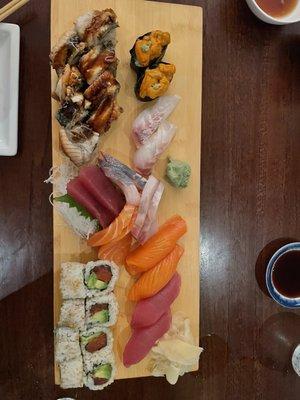 Dinner sushi plate for two