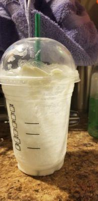 Lemon Bar Frappuccino with no flavor, just ice