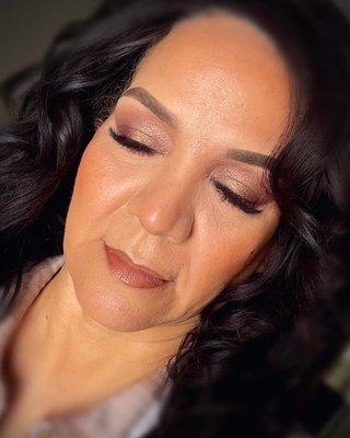 Mature skin makeup for photo shoot