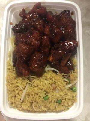 Spare Rib Tips With Pork Fried Rice