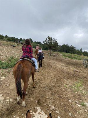 Starting on the trail with our guide