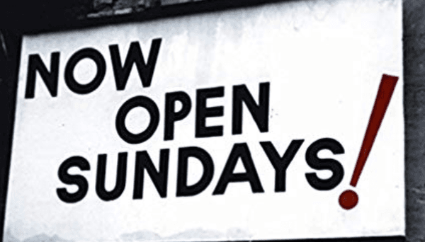 Now Open Sundays