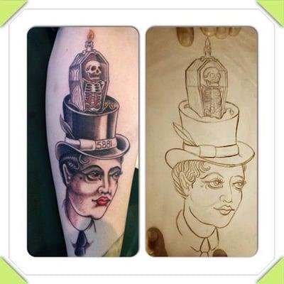 This is my new and favorite tattoo! It represents me being a funeral director and embalmer!