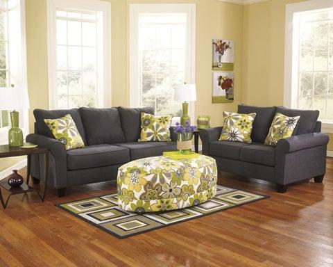 Benchcraft Charcoal Grey Sofa & Loveseat