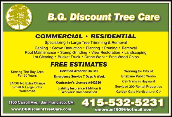 B G Discount Tree Care