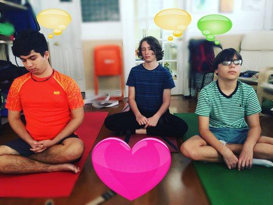 Teens meditating- What are they thinking?