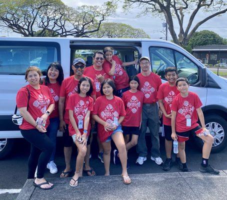 The kids at Waolani Judd Nazarene School looking sharp on their Big Island trip