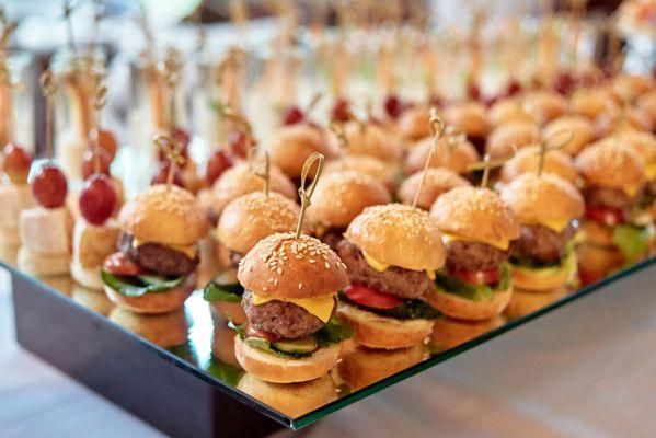 Our hors d'oeuvres menu is sure to please your guests at any event! from potstickers to sliders and salad skewers