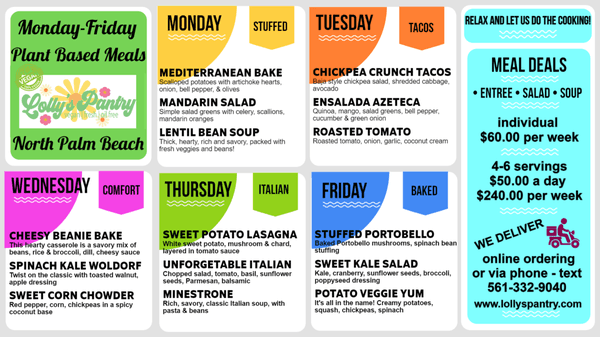 Jan 25th- Weekly Menu